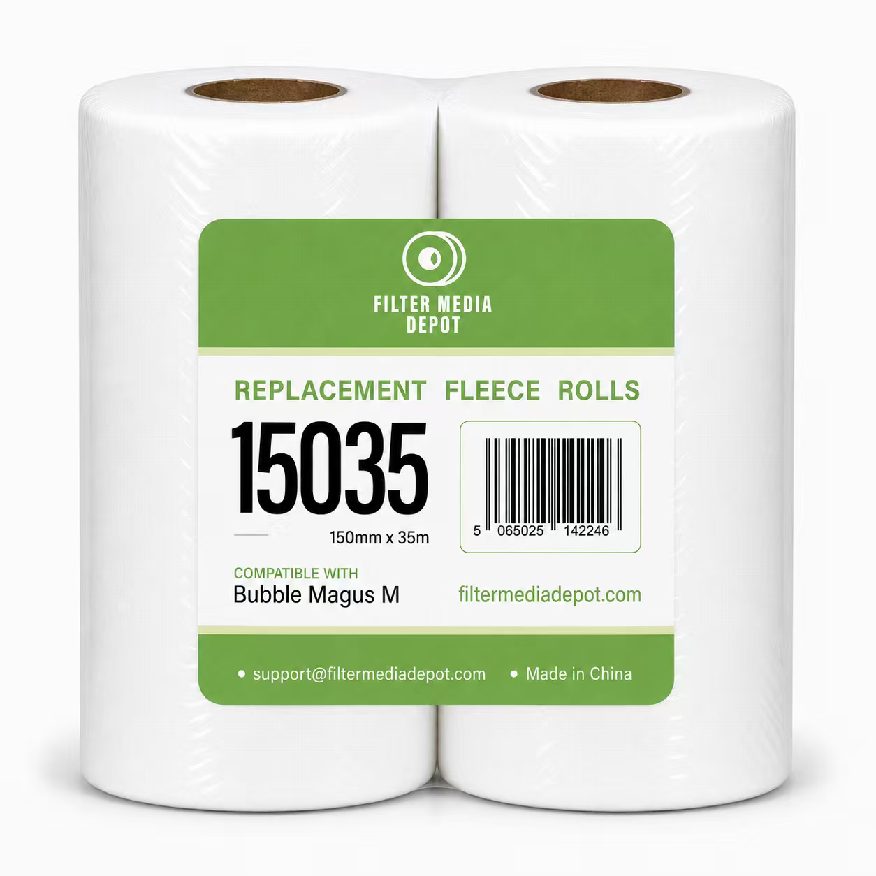 Bubble Magus M Replacement Fleece Roll, 5.9 in x 115 ft (150 mm x 35 m), 2-Pack