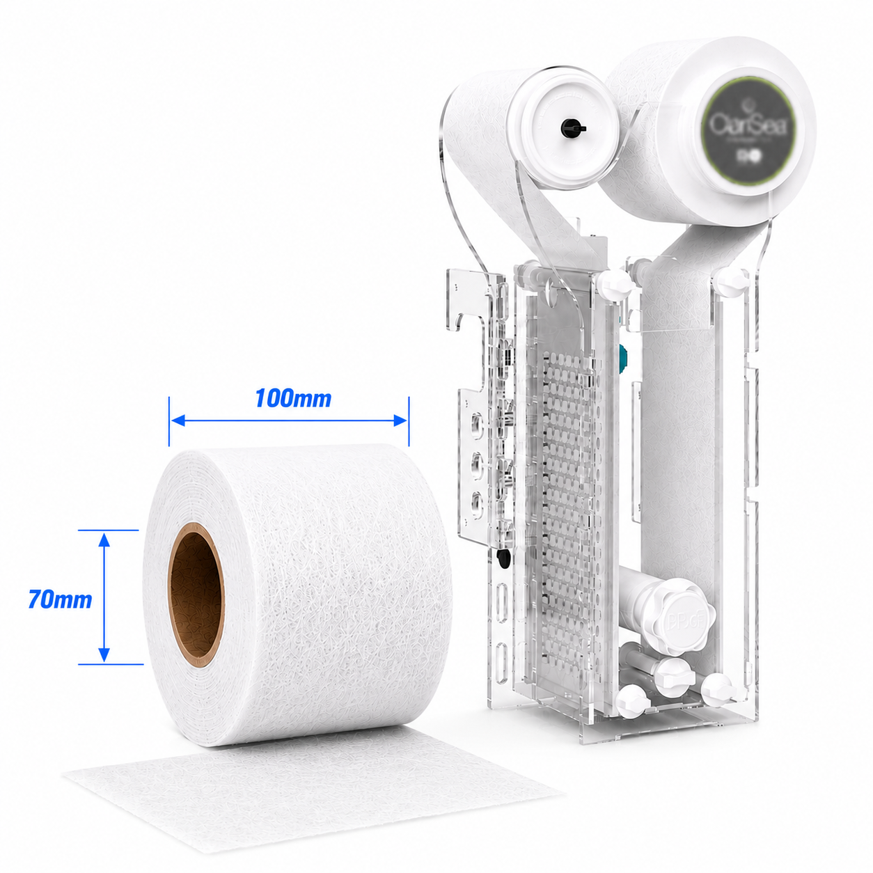 For ClariSea SK-3000 - Replacement Fleece Rolls, 3.9 in x 115 ft (100 mm x 35 m), 2-Pack