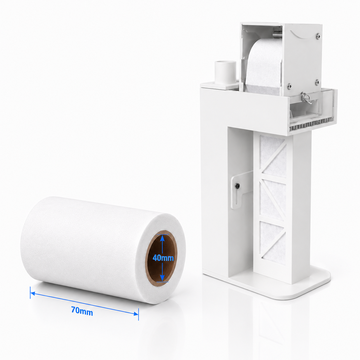 For Klir Di-4 - Replacement Fleece Rolls, 2.8 in x 82 ft (70 mm x 25 m), 2-Pack