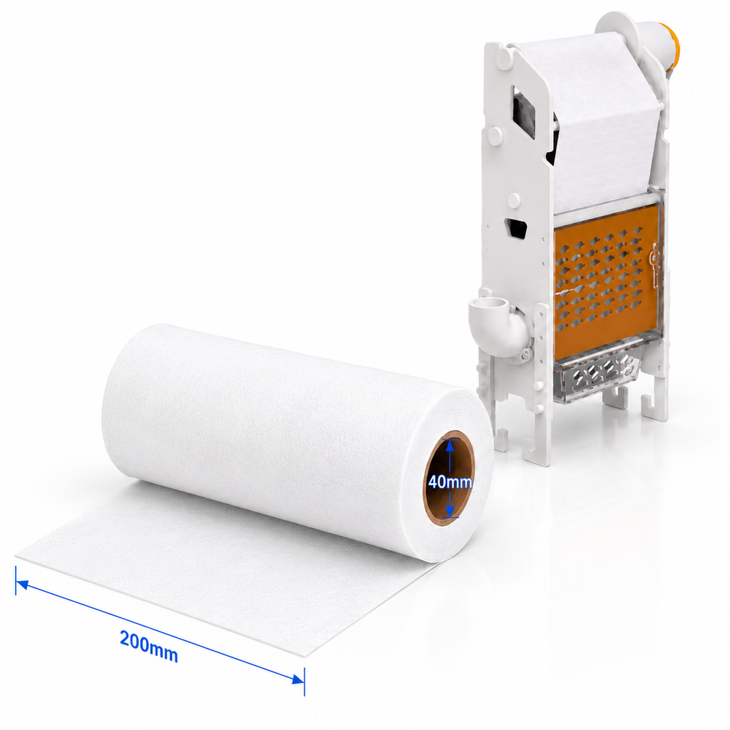  Reef Factory Smart Roller M - compatible fleece roll dimensions showing filter width and roll size