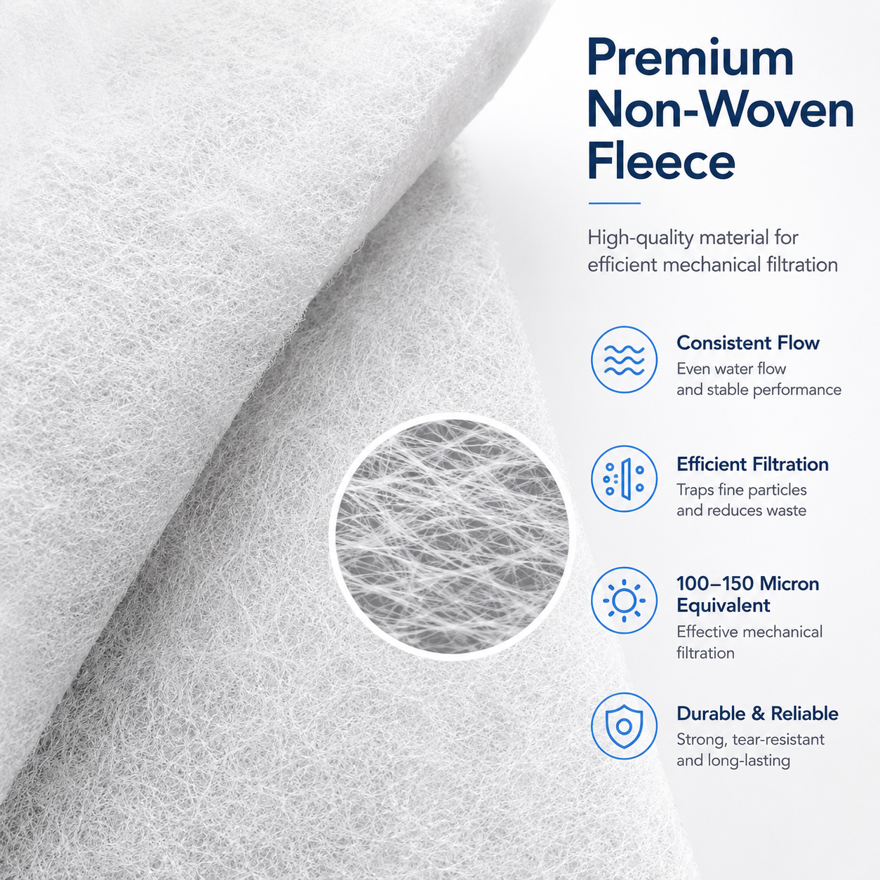 For Red Sea NanoMat - Replacement Fleece Rolls, 2.2 in x 66 ft (56 mm x 20 m), 4 Rolls (2 x 2-Pack)