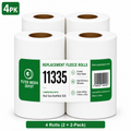 For Red Sea ReefMat 500 - Replacement Fleece Rolls, 4.4 in x 115 ft (113 mm x 35 m), 4 Rolls (2 x 2-Pack) compatible with Red Sea ReefMat 500