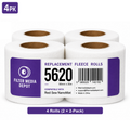 For Red Sea NanoMat - Replacement Fleece Rolls, 2.2 in x 66 ft (56 mm x 20 m), 4 Rolls (2 x 2-Pack) compatible with Red Sea NanoMat